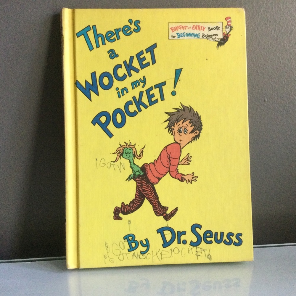 Vintage Kids Book There’s a Wocket In My Pocket by Dr Seuss
